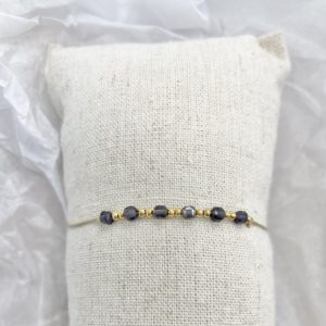 Bracelet Viviane gris-violet = Lolite