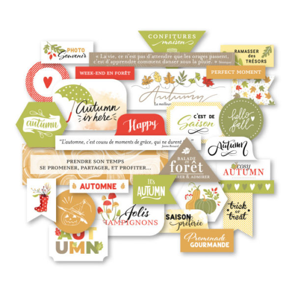 Die-cuts Mes P'tits Ciseaux collection "Automne Gourmand"