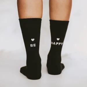 Chaussettes noires ''Be Happy'' 43-46