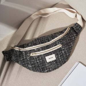 Sac banane Amaya tons noirs blanc & gris