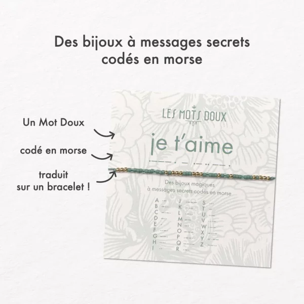 Bracelet Code Morse : Je t'aime – Image 2