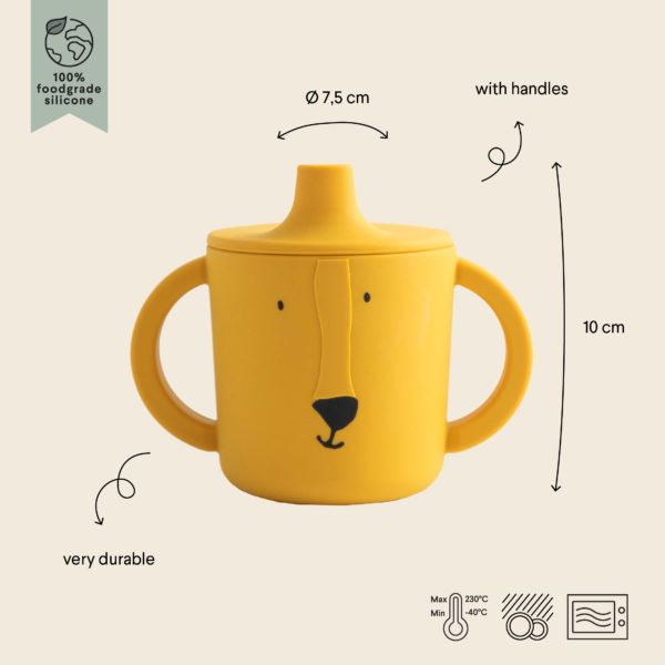 Tasse apprentissage/bec verseur en silicone - lion – Image 2