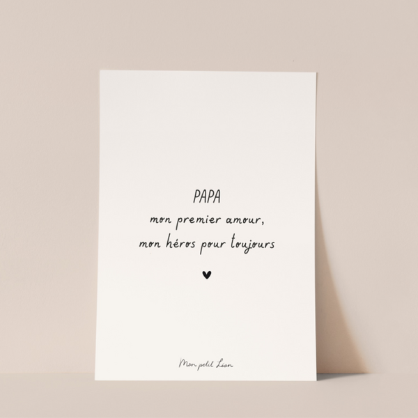 Carte A6 ''PAPA mon premier amour mon héros pour toujours'' – Image 2