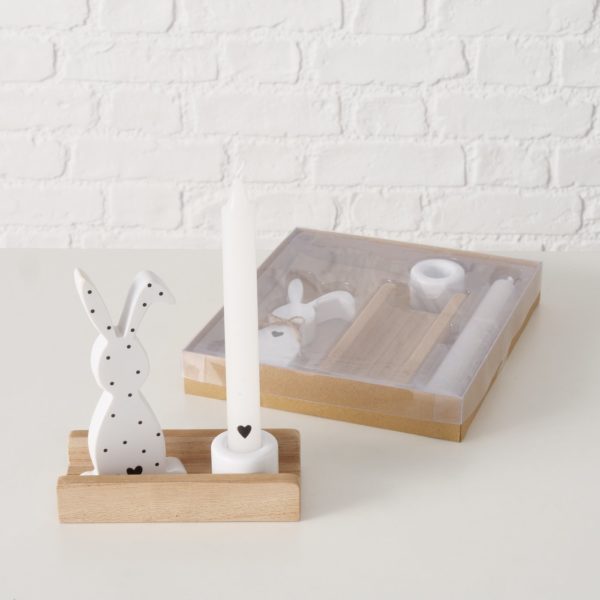 Décoration de Pâques Lapin + bougie (2 variantes) – Image 2