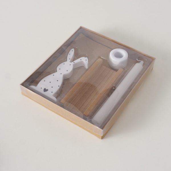 Décoration de Pâques Lapin + bougie (2 variantes) – Image 6